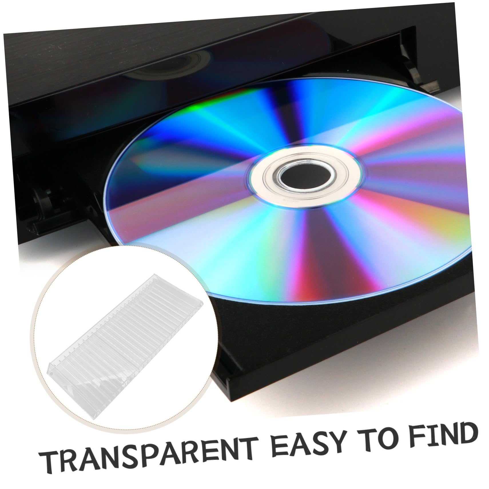 DOITOOL Scatola Acrilico Trasparente per CD e Dvd Organizzatore di Esposizione per Vinili e Dischi di Gioco Ripiano di Archiviazione Durevole e Practico per Collezioni Musicali e Giochi