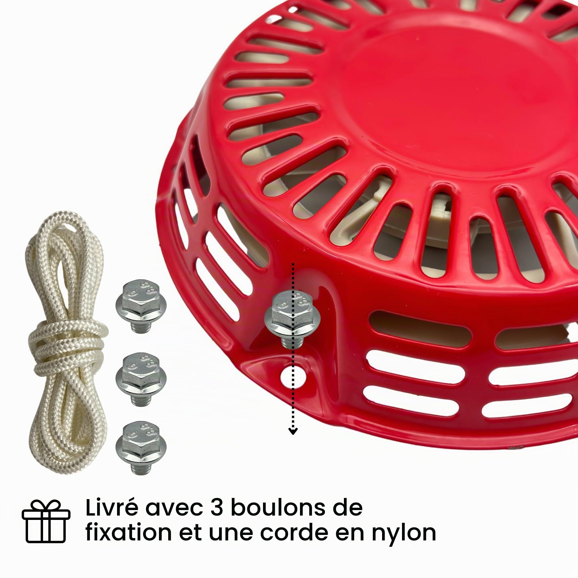 Lanceur GX160 Rewind Starter Pull Start Assembly avec corde de traction pour Honda GX120 GX160 GX200 28400-ZH8-013ZA 28400-ZH8-13YA, Oregon 31-052