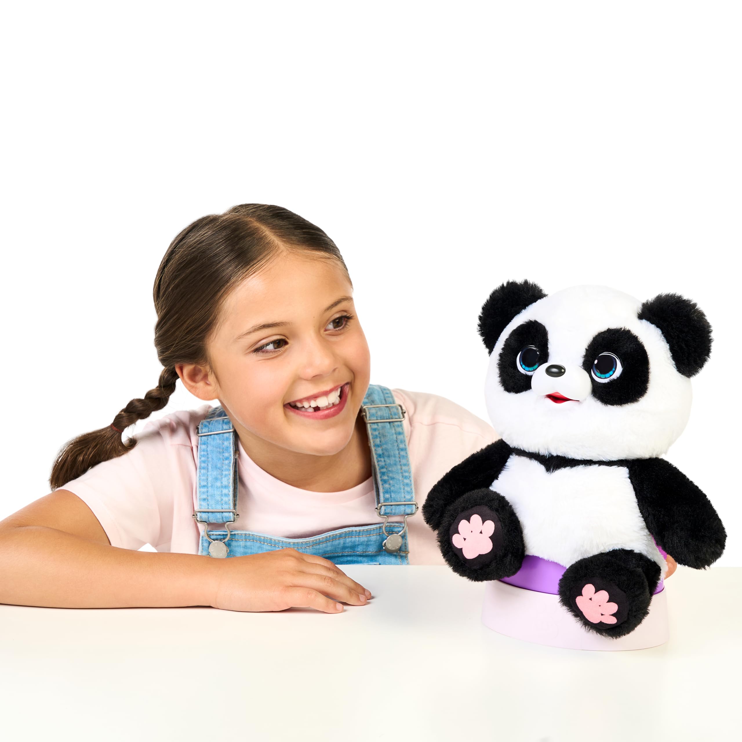 Little Live Pets My Baby Talking Panda ChuChu, Cuddly Panda Toy Plush with 50+ Sounds, Potty Dance, Kick, Feed, Kids Interactive Animal Toys Ages 4+