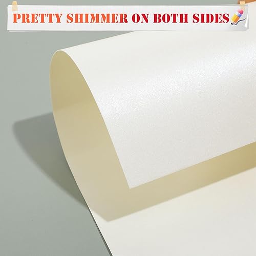 Vista 17 de 300 hojas de cartulina blanca brillante de 8.5 x 11 pulgadas, papel de impresora de doble cara de 250 gsm/92 libras, papel perlado para Blanco
