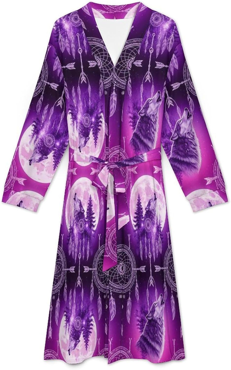 Adult Open Front Robes, Women Men Long Sleeve Kimono Robe Open Front for Swimming Pool, Bedroom, Living Room