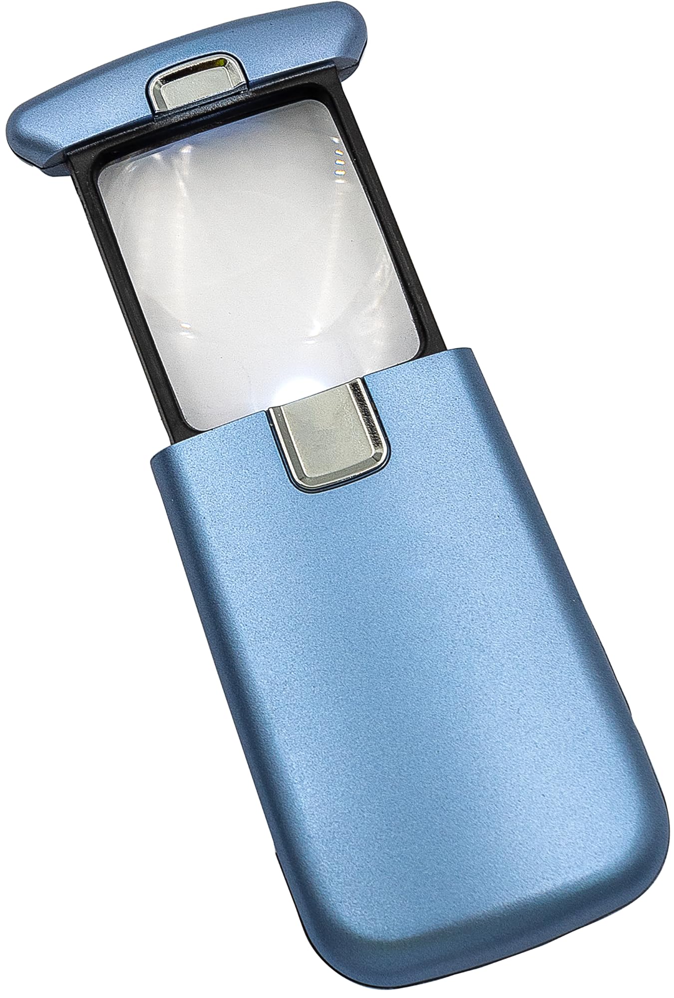 WEDO Lucina LED Magnifier – Pocket Magnifying Glass with 3x Magnification, Light and Battery, Blue