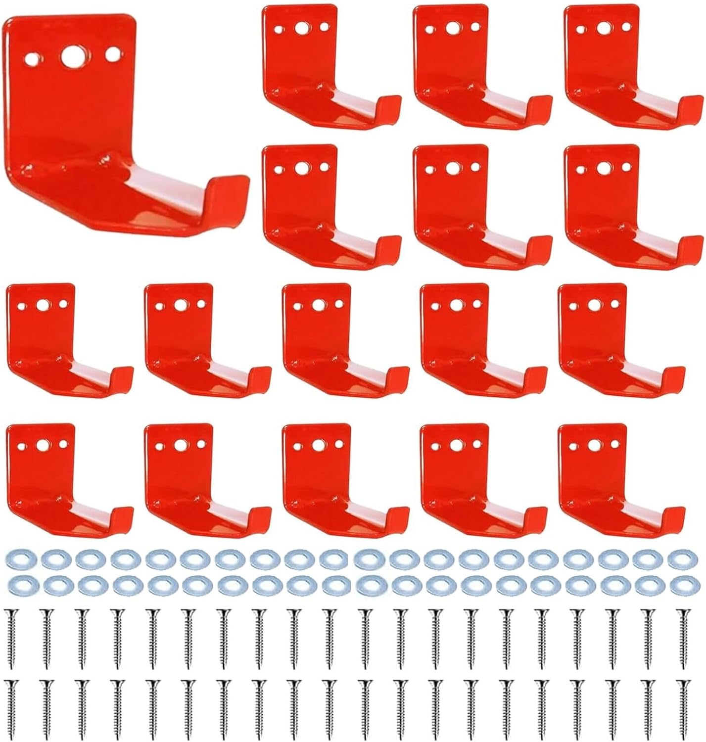 20 Pack Universal Fire Extinguisher Mount Bracket - Rust-Resistant Metal Wall Hanger, 5-40 Lb Capacity, Easy Installation for Home/Garage/Office, Includes Mounting Screws & Washers