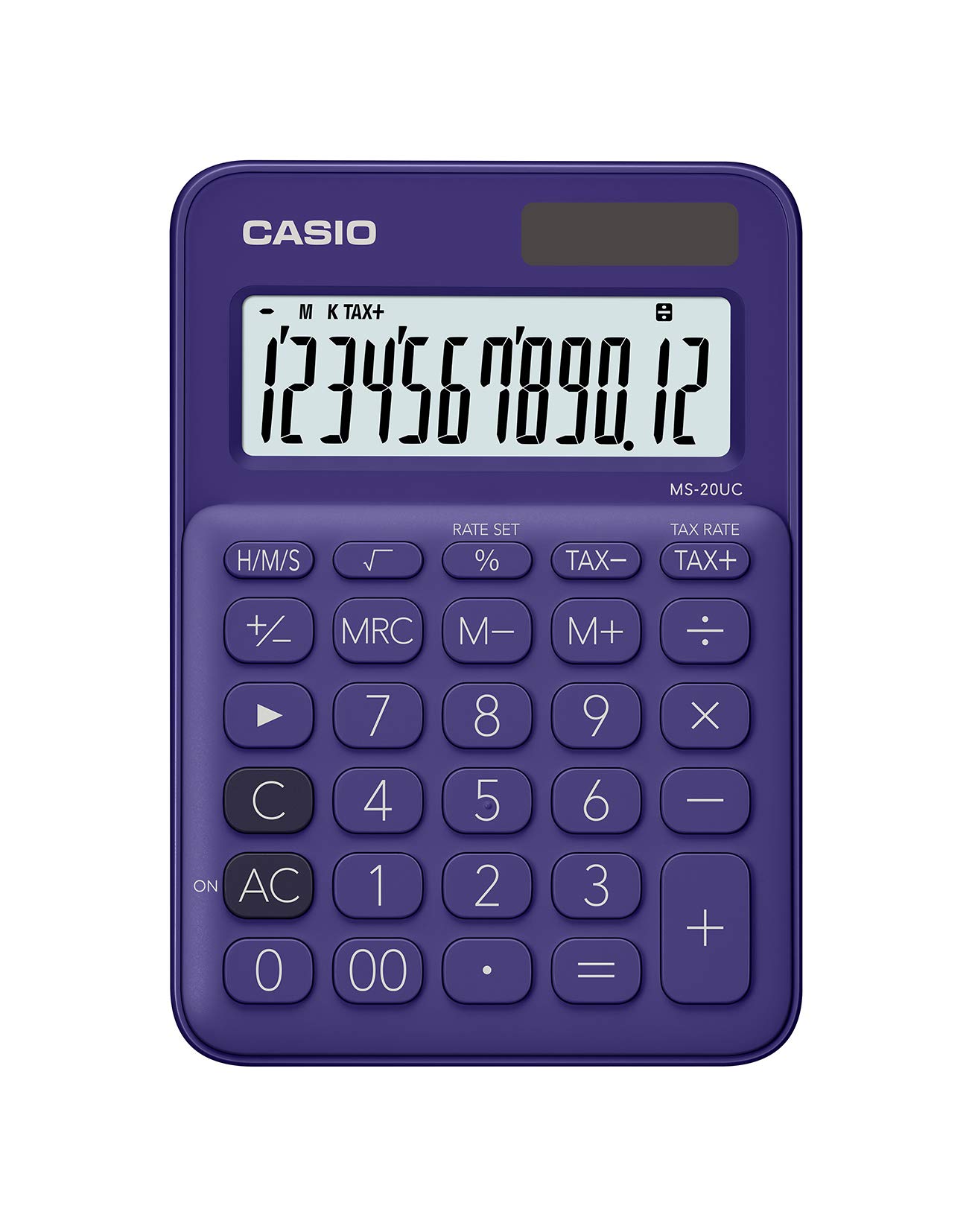 Casio Ms-20Uc-Pl-N-Dc Casio Mini Masa Hesap Makinesi, Mor