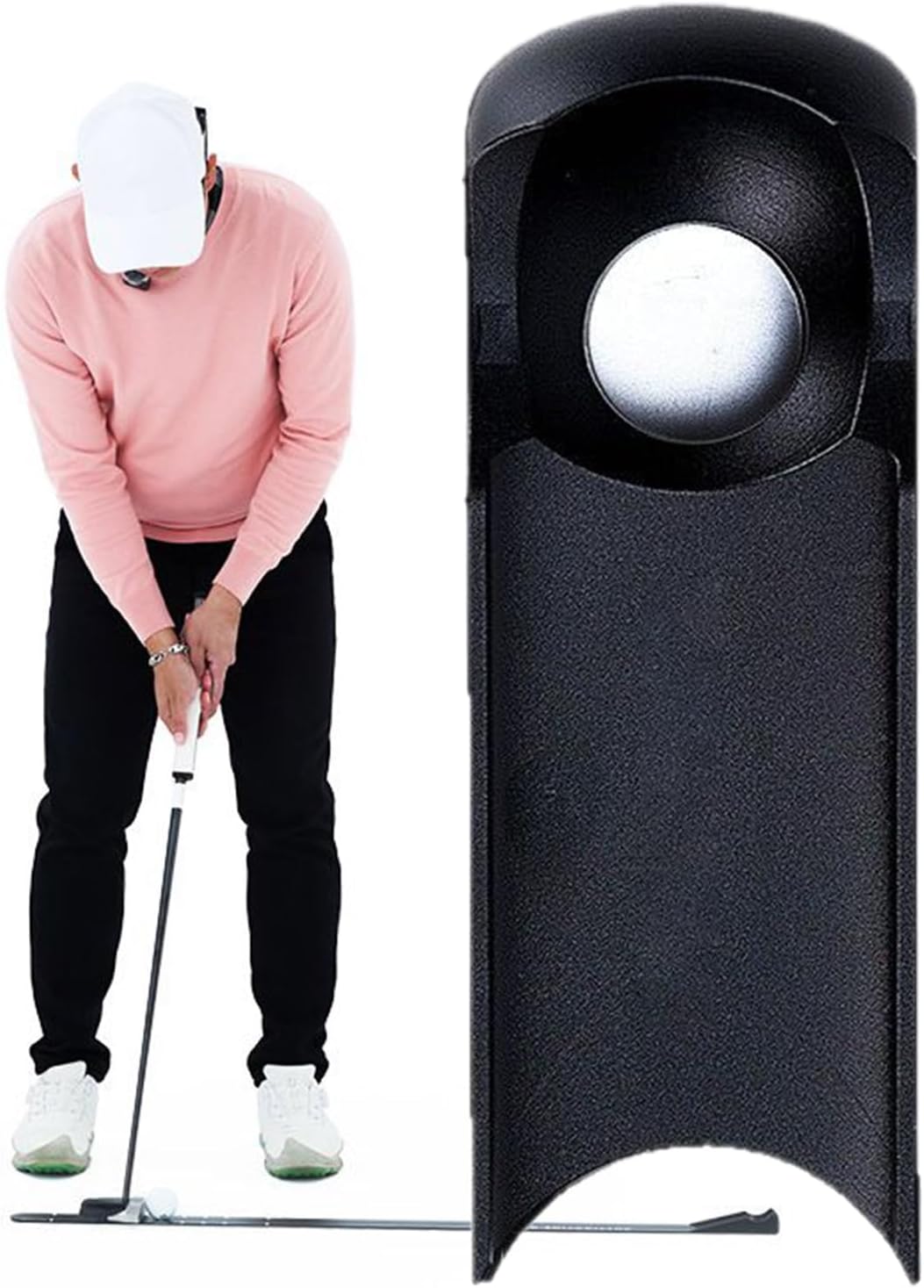 Golf Putting Cup,Adjustable Foldable Lightweight | Golf Hole Cup Putting Green Trainer | for Alignment Training Skill Development Office Outdoor Backyard Apartment