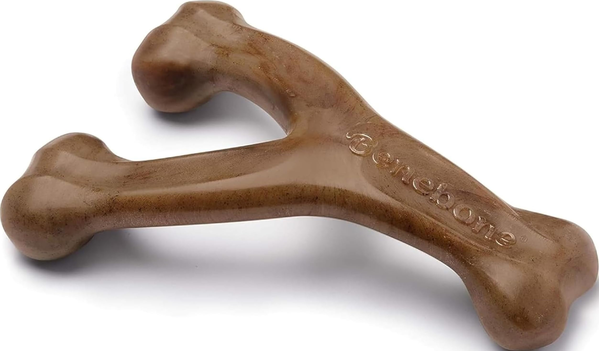 Indestructible Wishbone Chew Toy for Aggressive Small Dogs - Real Bacon Flavor