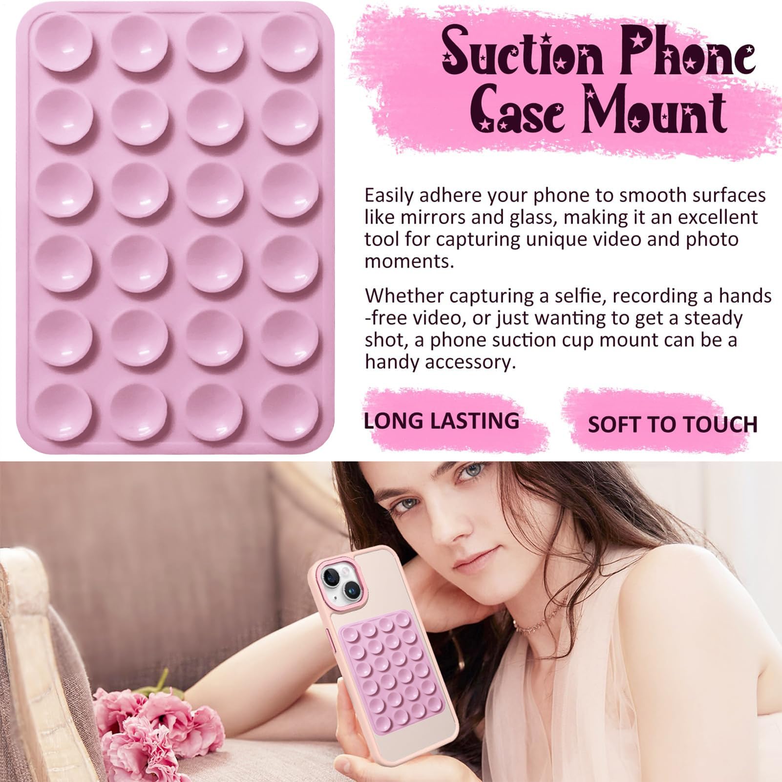 Grip Adesivo Per Telefono Supporto a in silicone universale, lavabile, | Supporto Adesivo in Silicone per Cellulare Anello Da Per Cucina