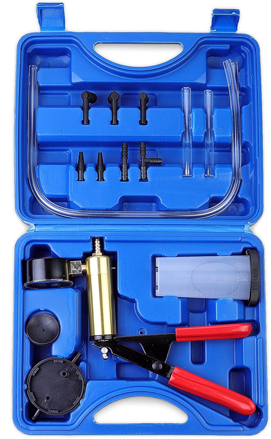 eROOSI Vacuum Tester, Brake Fluid Bleeder Tool, Handheld Vacuum Pump with Adapters, Handheld