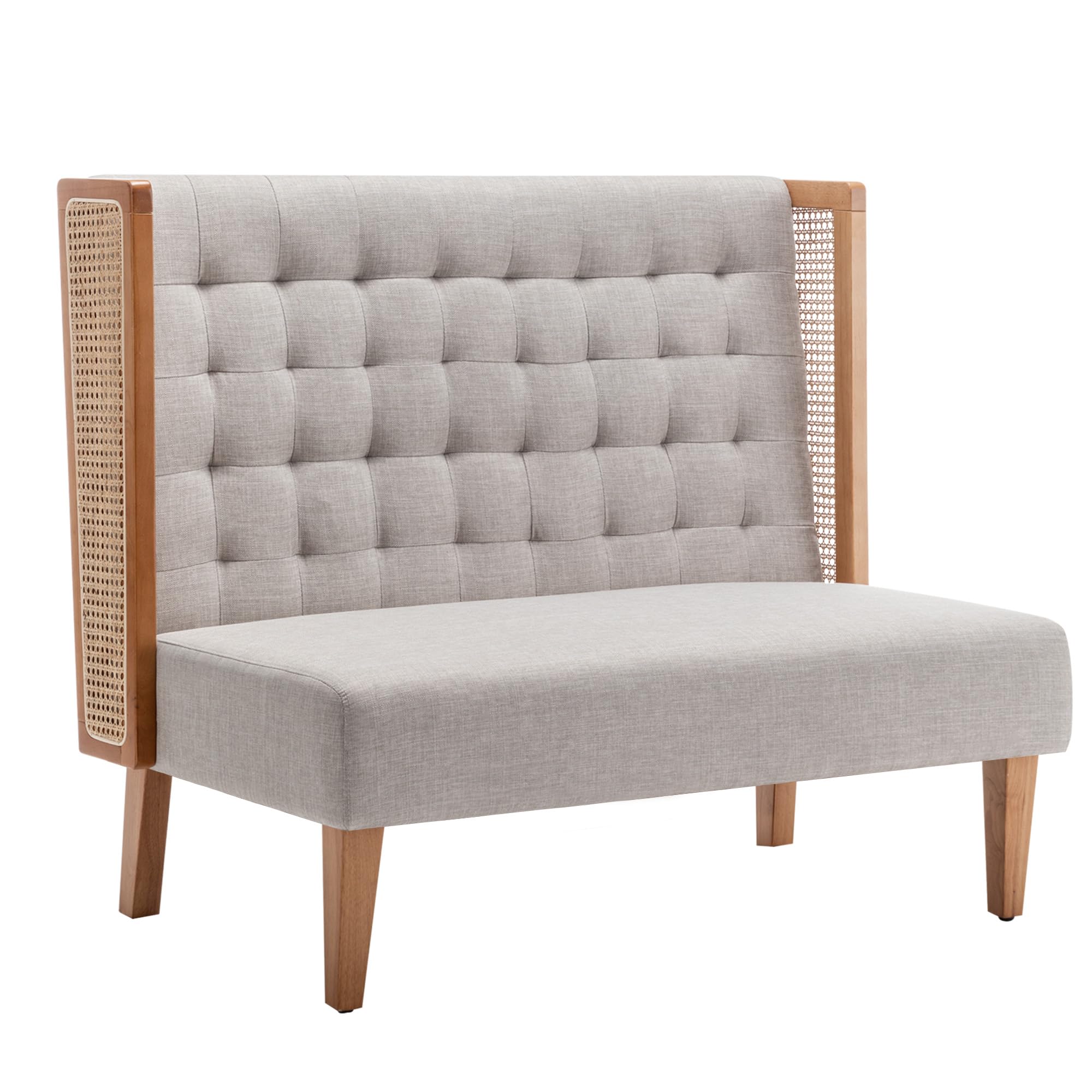 Amazon.com: Andeworld Loveseat Settee Bench with Rattan Arms