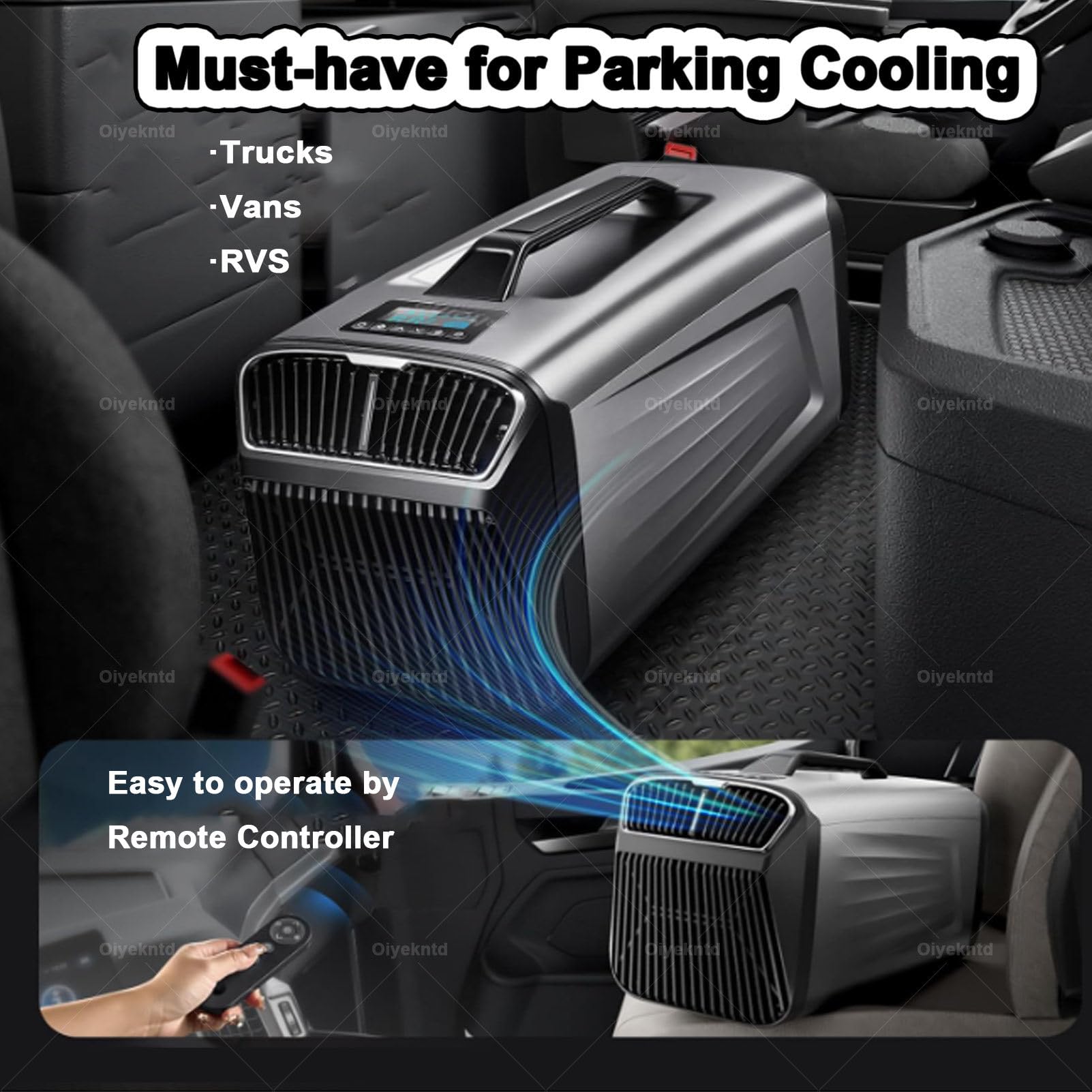 Tragbare Klimaanlage (5200 BTU), 400 W, leises mobiles Camping-Klimagerät mit Kompressor, geringer Stromverbrauch für Zelt und Wohnmobil, Kühlung + Entfeuchtung + Ventilator + Schlafmodus 220V
