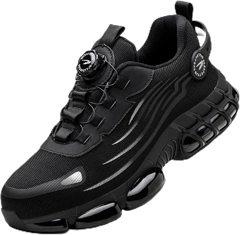 Zapatos de Seguridad para Hombre Mujer Zapatillas Ligeros Calzado Trabajo Comodo Antideslizante con Puntera de Acero 36-46 EU