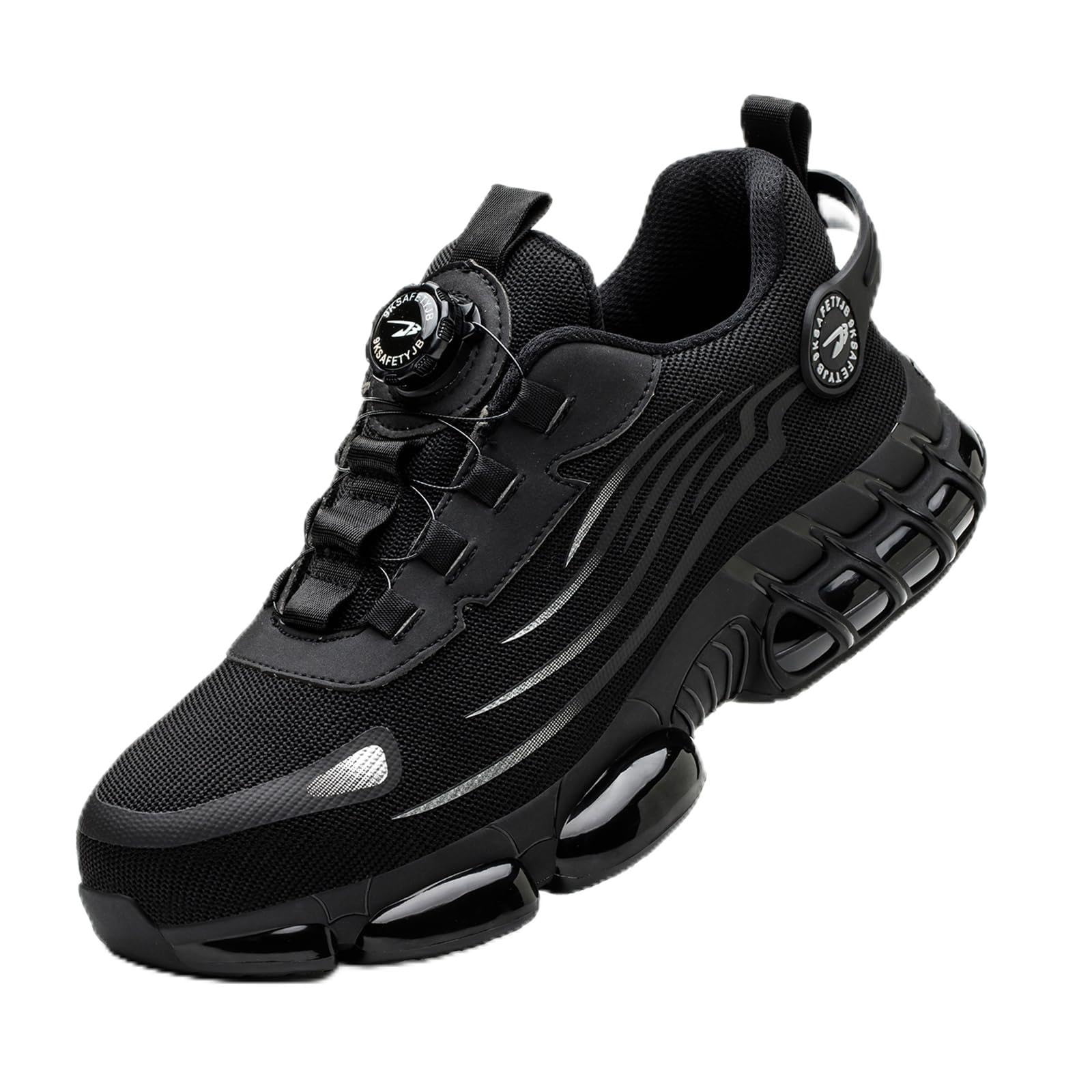 Zapatos de Seguridad para Hombre Mujer Zapatillas Ligeros Calzado Trabajo Comodo Antideslizante con Puntera de Acero 36-46 EU
