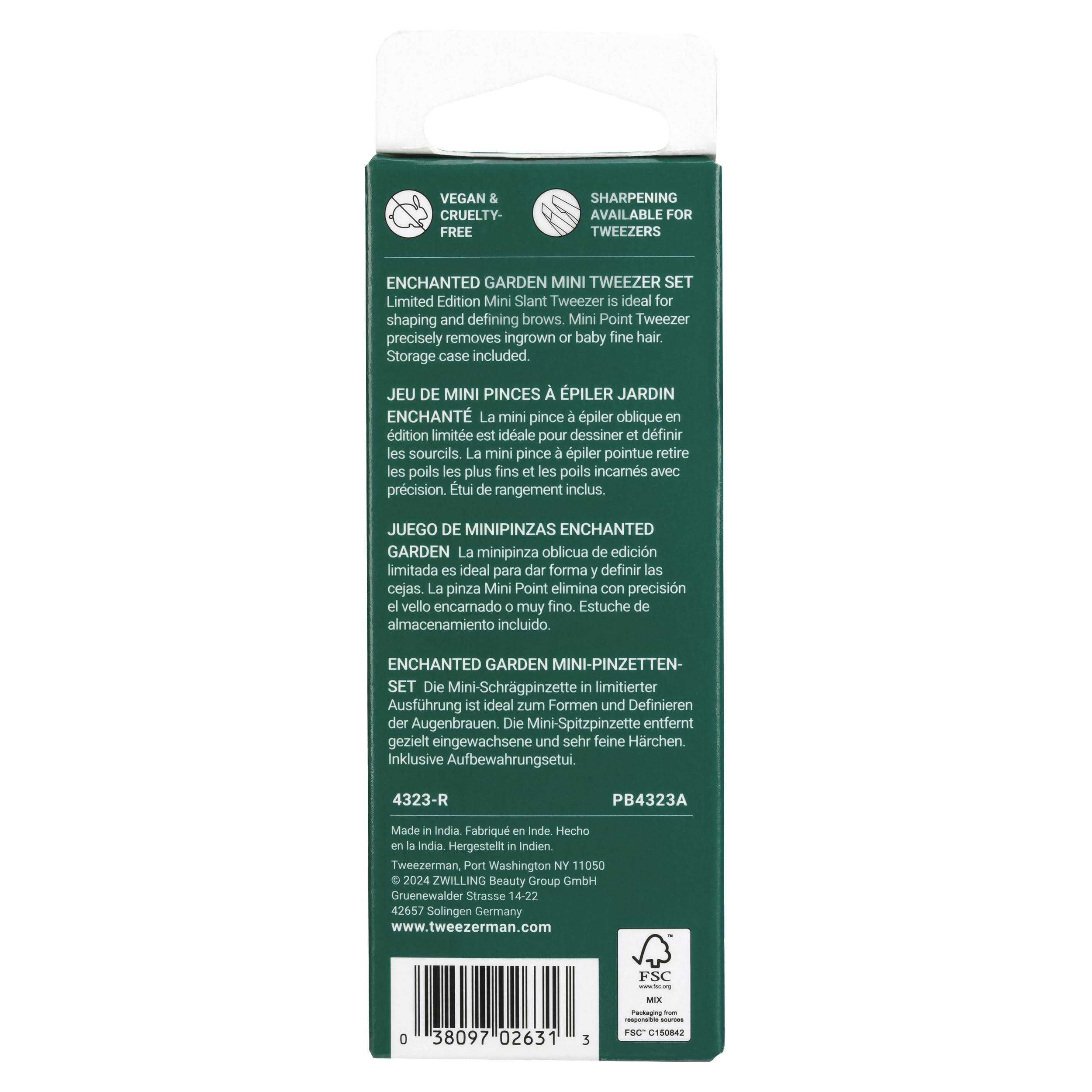 TWEEZERMAN Enchanted Garden Mini Pinzas para Cejas