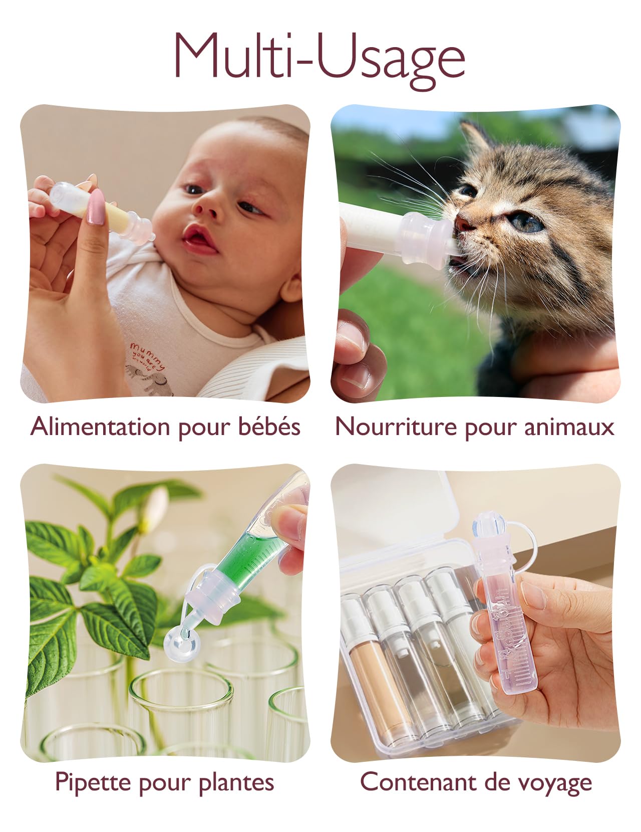 Momcozy Collecteur de Colostrum & Lait Maternel Réutilisable - Kit 6 Récipients Portables 5ml Sans BPA avec Étui et Lingettes Coton | Conservation Hygiénique Allaitement