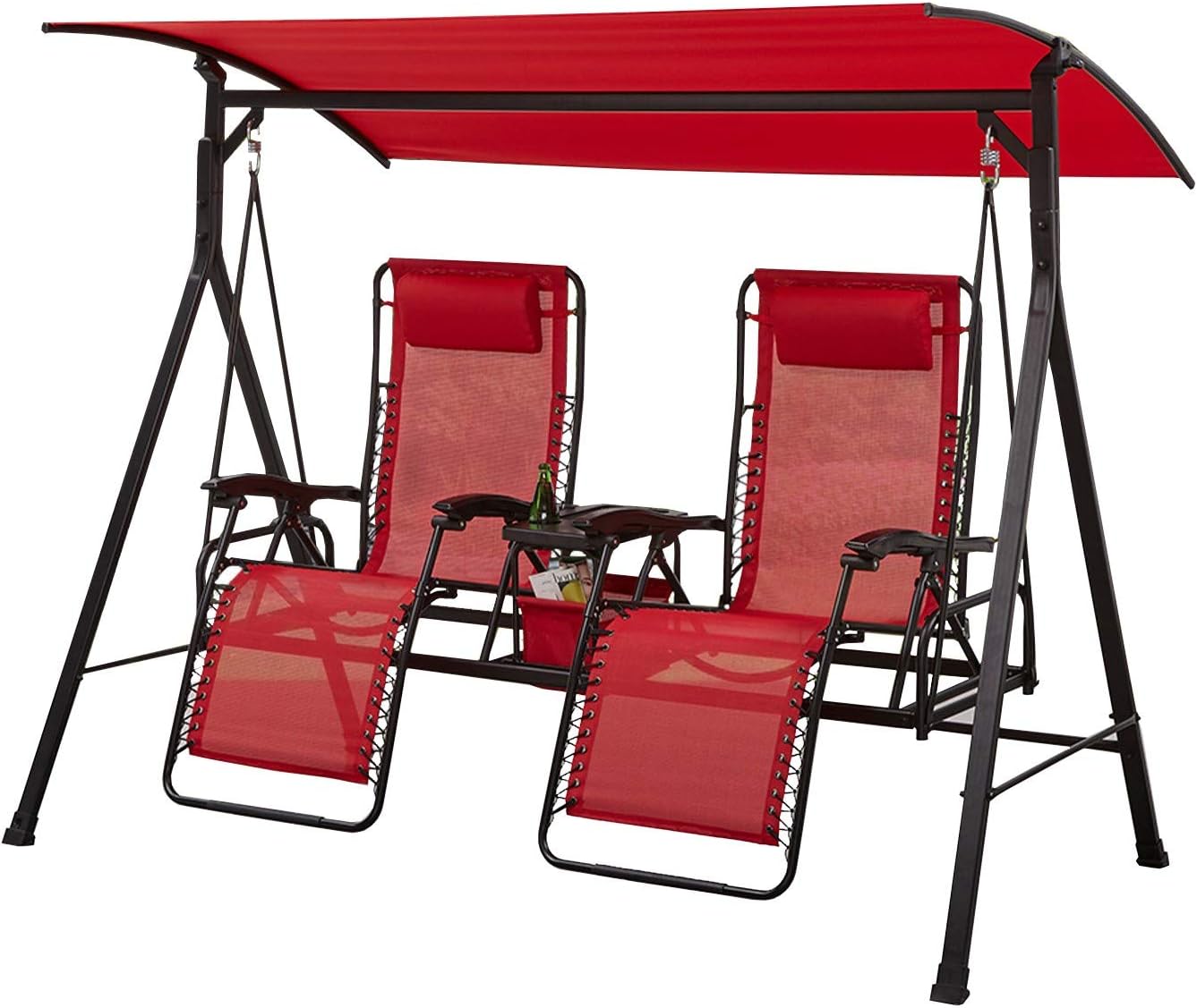 Garden Winds Replacement Canopy Top Cover for Big and Tall Bungee Swing - RED - Will ONLY FIT IF Chair is RED