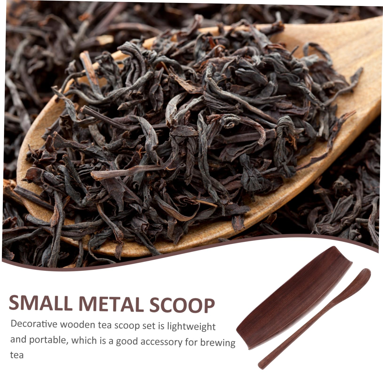 Cabilock Tea Leaf Storage Dish Gongfu Tea Tools Accessories Black Walnut Wood Tea Scoop Set Strainer for Tea Ceremony