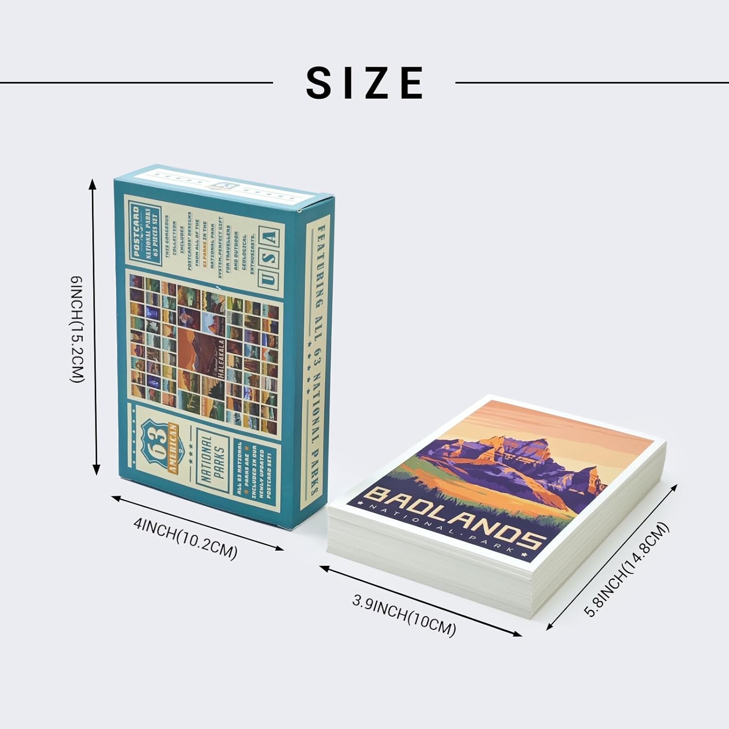 gaeaverse 63pcs National Park Vintage Postcards U.S. National Parks Greeting Cards for Business World Travel Landscape Postcard - Image 2