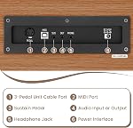 88 Key Digital Piano Keyboard for Beginners, Fully Weighted Wooden Electric Piano with Triple Pedal, Headphone, Supports MIDI Connecting, French Dream Sound Source
