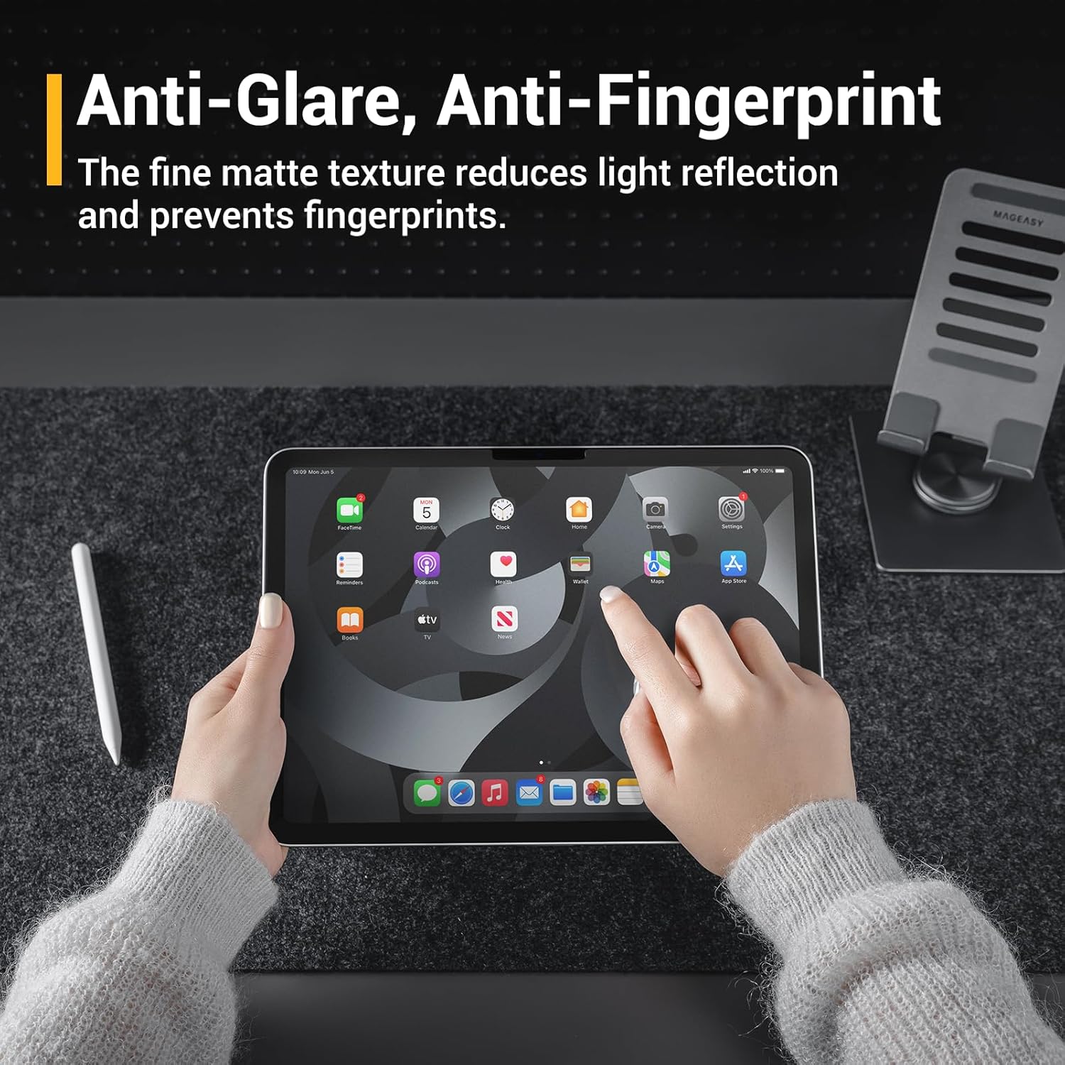 MAGEASY for 2024 iPad Pro 13" Paper-Feel Magnetic Screen Protector, [Anti Blue Light, Anti Glare] Design for Writing, Like on Paper, Matte Finish - EasyPaper Note