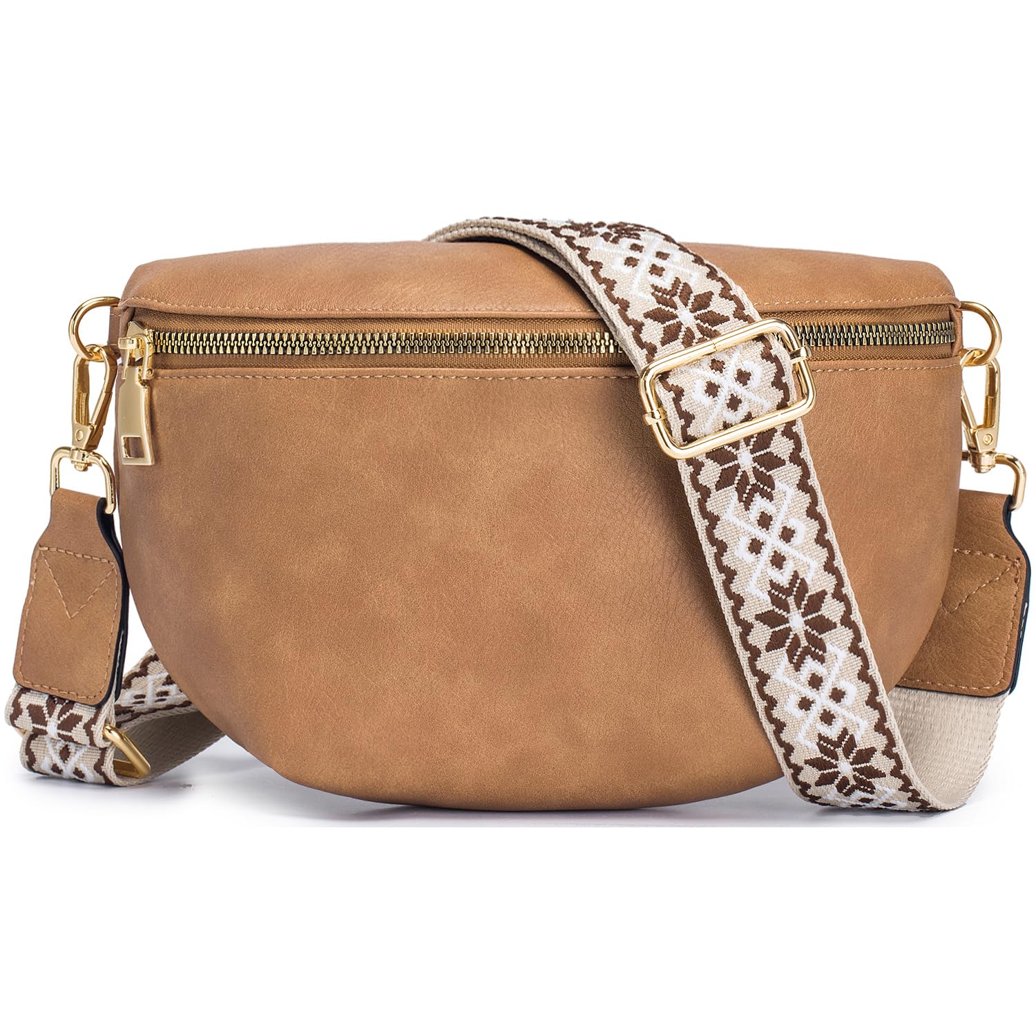 Roulens Kleine Damen Umhängetaschen,Elegant Bauchtasche Damen,Umhängetasche aus Veganes Leder,Crossbody Bag Damen,RFID Blockierung Kartenschlitz Brusttasche mit Verstellbar Abnehmbar Breiter Gurt
