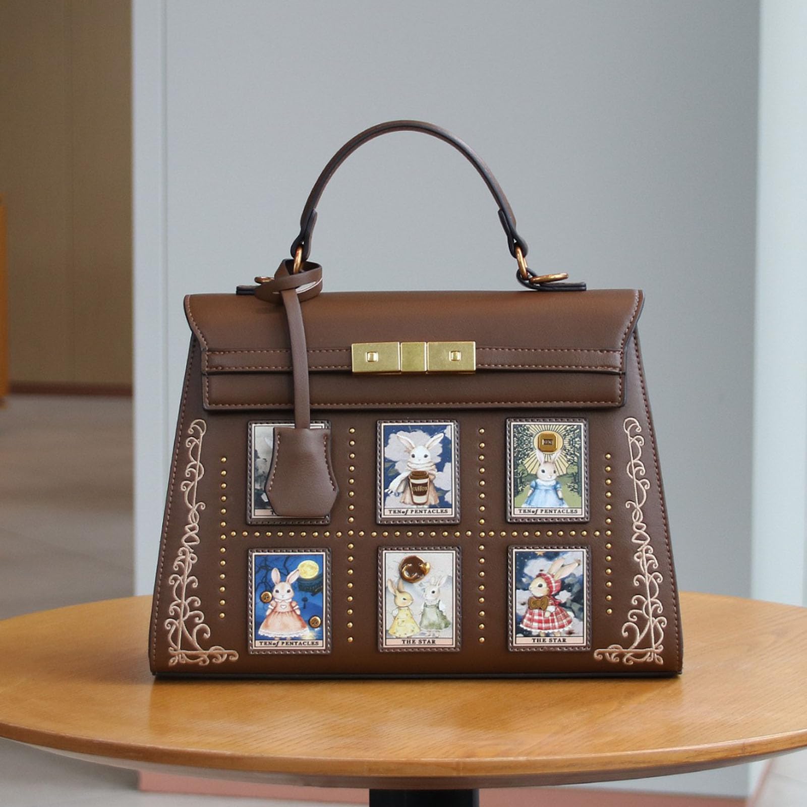 Borsa alla moda con stampa lepre con tasche multiple borsa leggera per uso quotidiano Borsa alla moda con stampa Lagomorph