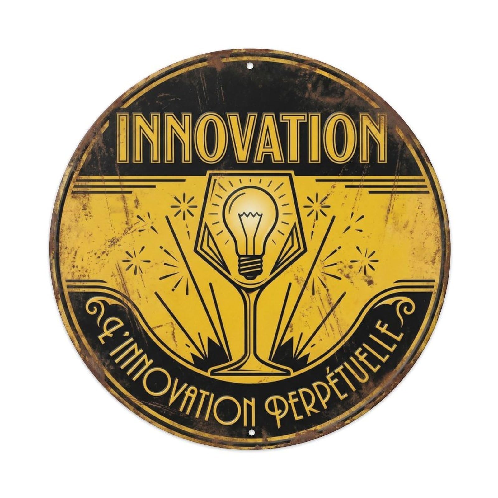 Innovation Humorous Lounge Innovation Vintage Metal Tin Sign Plaque Wall Decor for Cafe, Club Bar, Office, Garden Metal Poster 8x8Inch