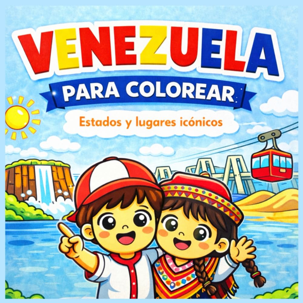 VENEZUELA para Colorear: libro educacional para colorear con los estados de venezuela de 3 -99