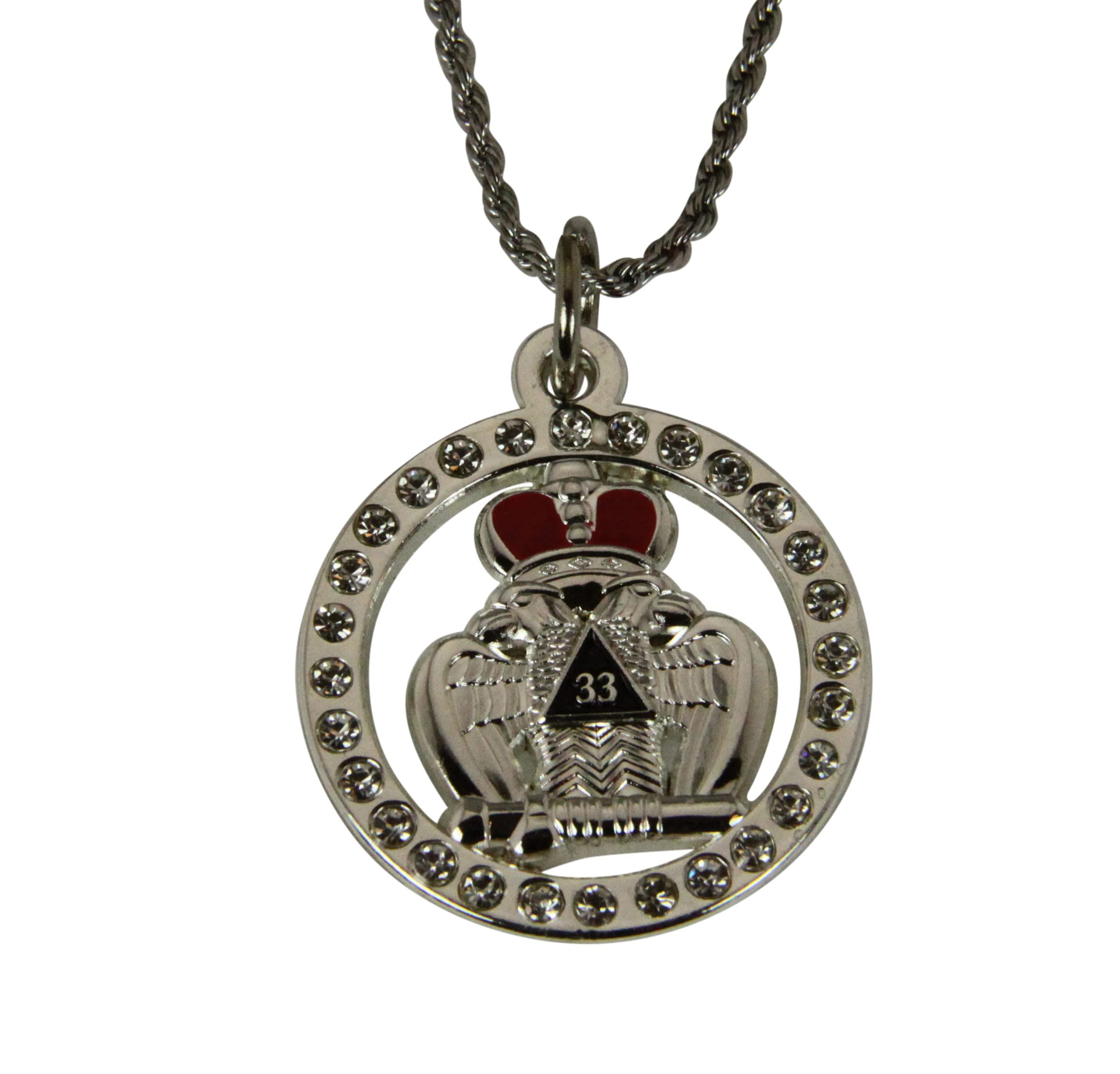 The Quiet Witness 4031978 33 Degree Scottish Rite Pendant Necklace 33rd Thirty Three Supreme Council Mason Masonic Masonry Freemasonry