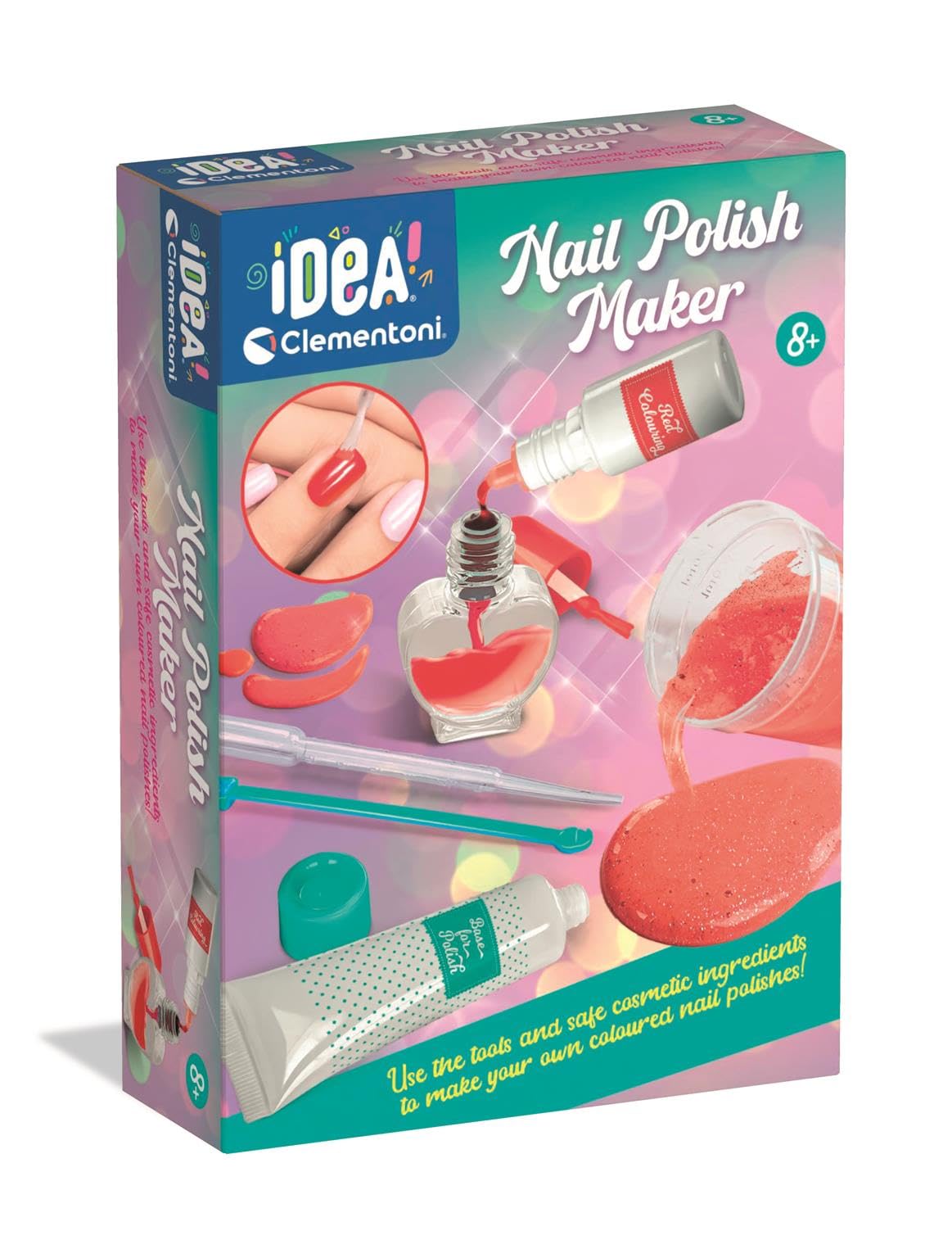 Clementoni IDEA Nail Polish Maker, Polush Maker Kit for Girls 8+ Years, 75117
