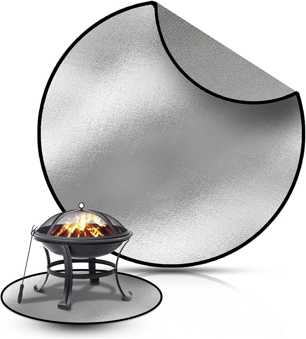 Fire Pit Mat Round Fireproof Mat for Under Fire Pit