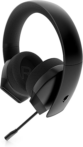 Alienware Auriculares estéreo para juegos AW310H controladores de alta resolución de 1.969in, almohadillas de espuma viscoelástica de tela