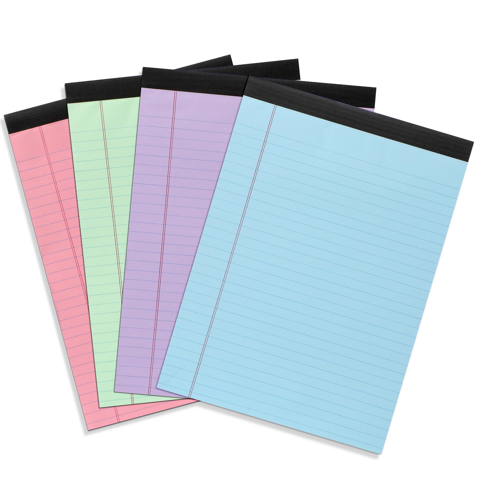Toplive Colored Legal Pads 8 5 x 11 inch 4 Pack Colored Writing Notepads College Ruled Colorful Legal