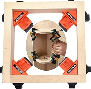 MIUSUK 90 Degree Right Angle Clamp Adjustable Swing Corner Clamp,Clip Holding Corners for Welding,Wood-Working,Drilling,Making Cabinets,Boxes, Drawers,Picture Framing,Crafting Projects