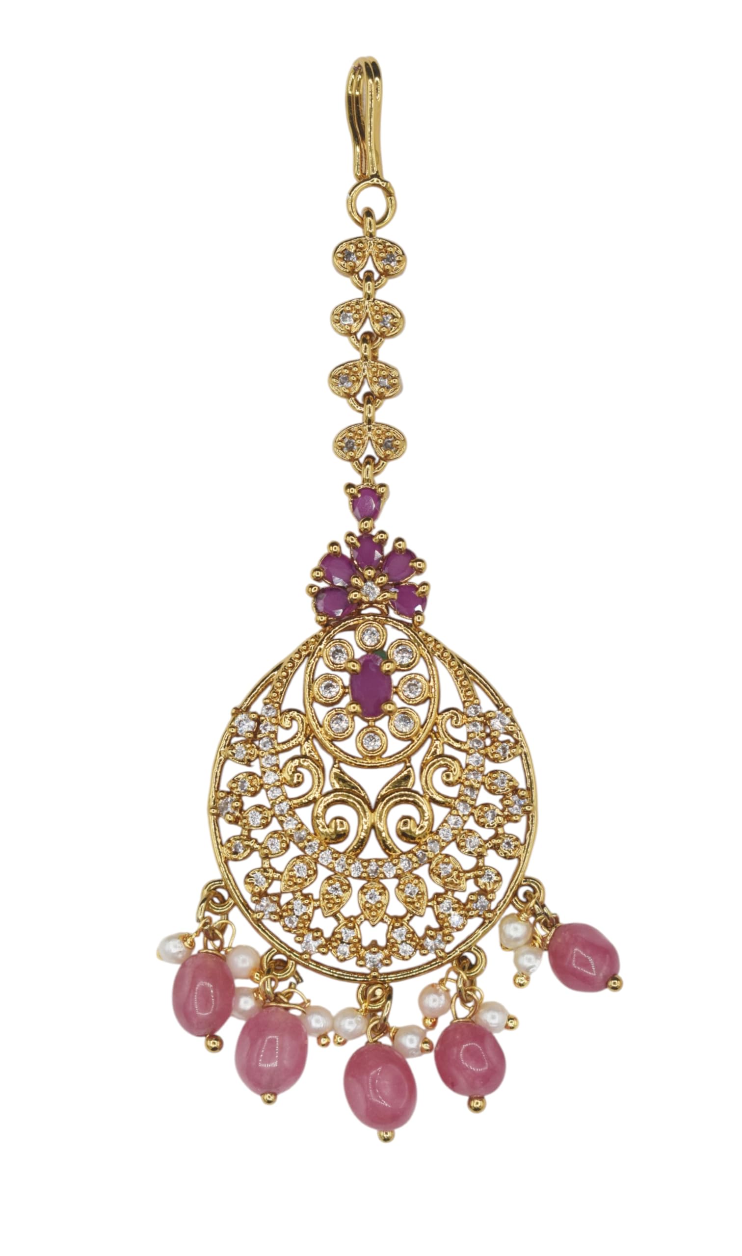 GVG gold plated jewellery fashion CZ Matt Tikka for women and girls-image-46