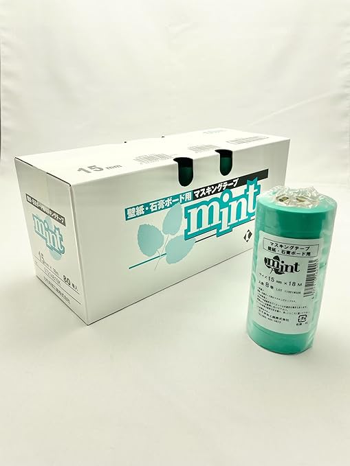 Amazon Co Jp カモ井加工紙 壁紙用マスキングテープ ミント Mint 幅15mm 18m 8巻 10パック Diy 工具 ガーデン