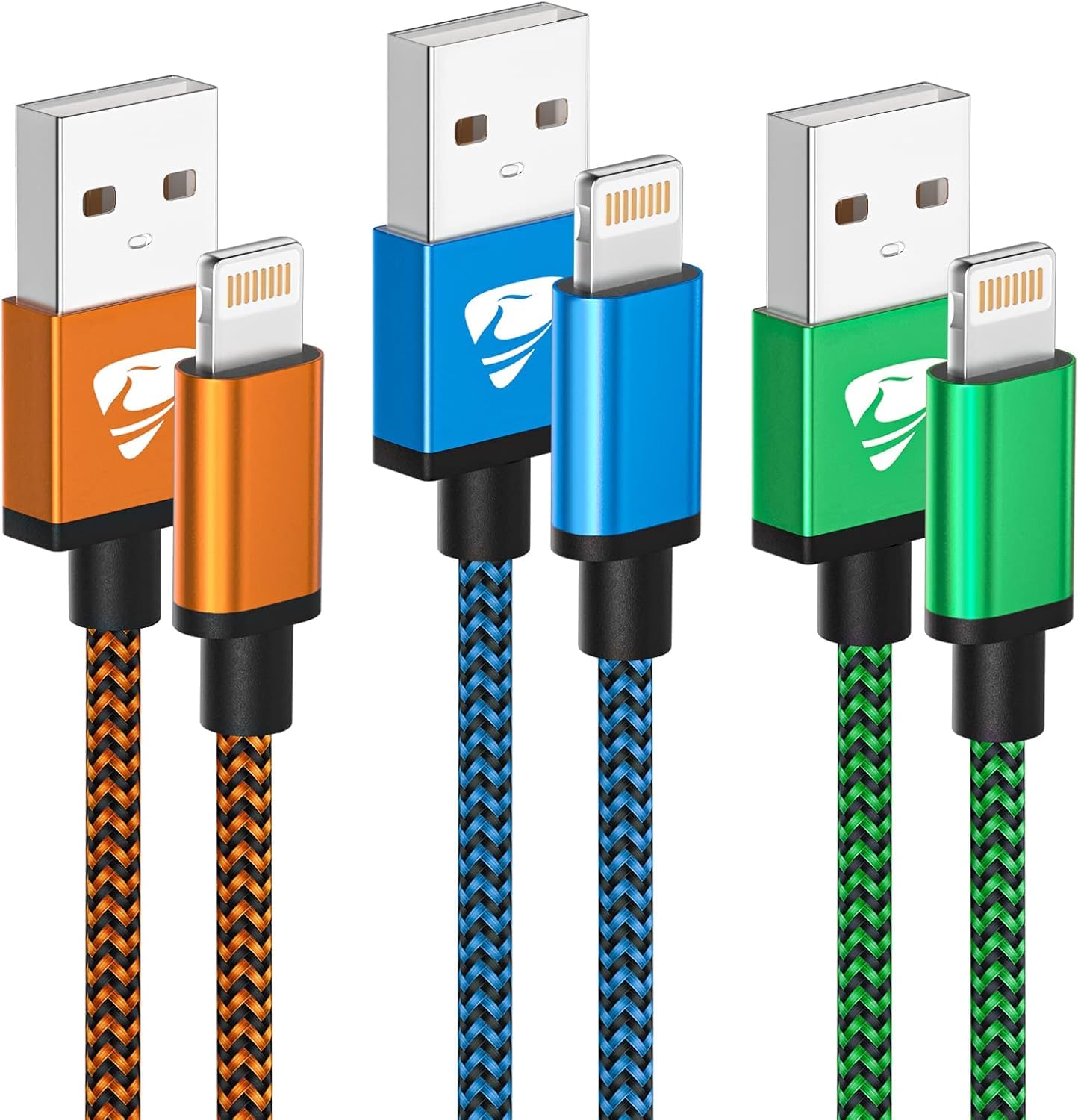 iPhone Ladekabel 2M 3Pack, Lightning Kabel [MFi Zertifiziert] Ladekabel iPhone Schnellladekabel Nylon iphone Kabel Fast USB Lightning Kabel für iPhone 14 13 12 11 Pro Max Mini XS X 8 7 6 6s Plus 5 SE