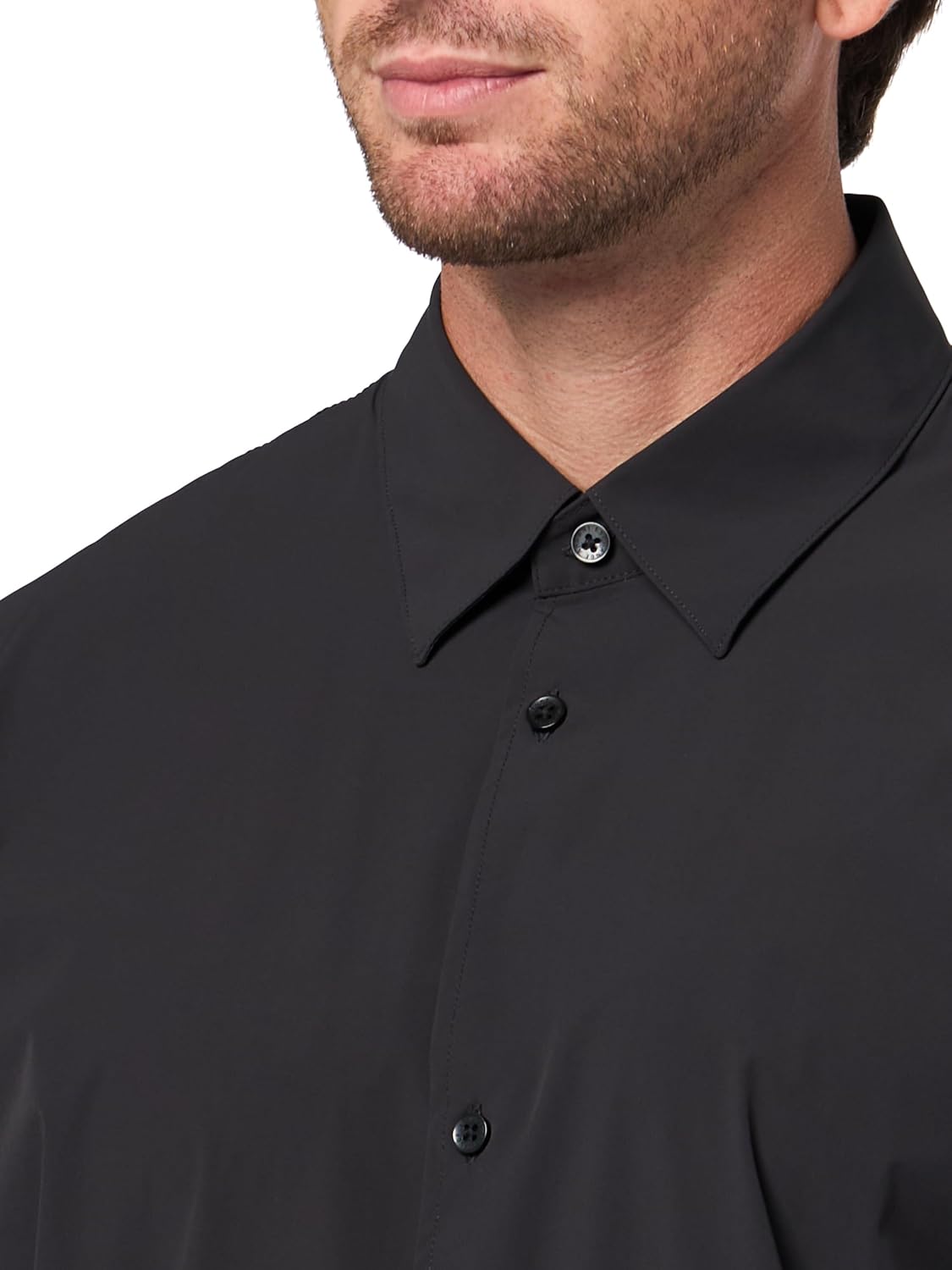 Armani Exchange Mens Short Sleeve Regular Fit Stretch Button Down - Image 3