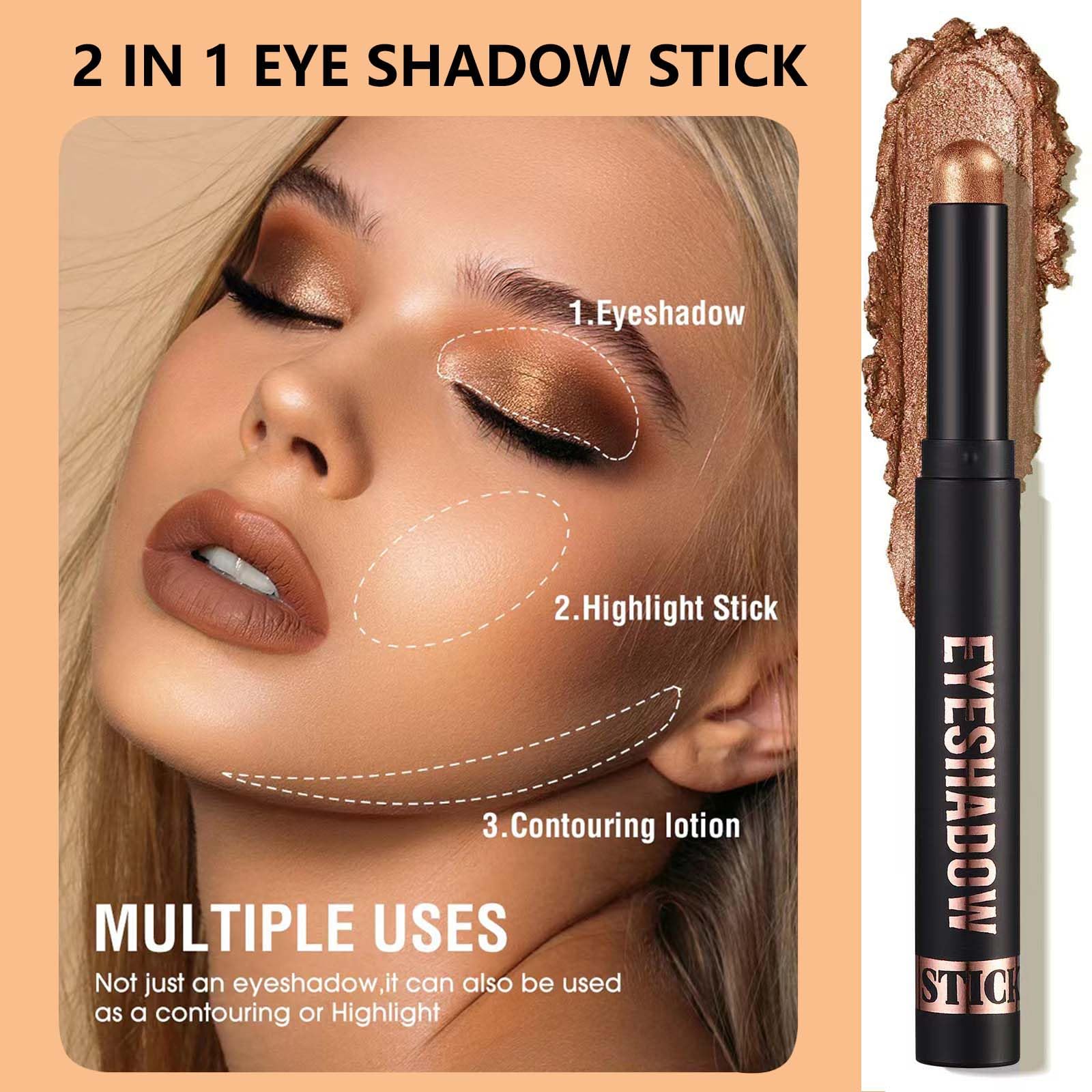 Neutral Gray Brown Matte Eyeshadow stick, Cream Eyeshadow Pencil Makeup, High Pigmented Crease-proof Eye Shadow Brightener stick, Hypoallergenic Waterproof Long Lasting Eye Highlighter Stick (21#)