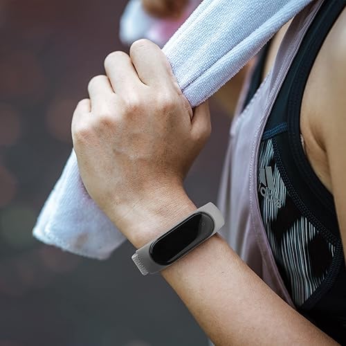 Miniatura 7 de Wanme Bandas para Amazfit Band 5 correas de repuesto para mujeres y hombres paquete de 2 correas deportivas elásticas suaves compatibles con Amazfit