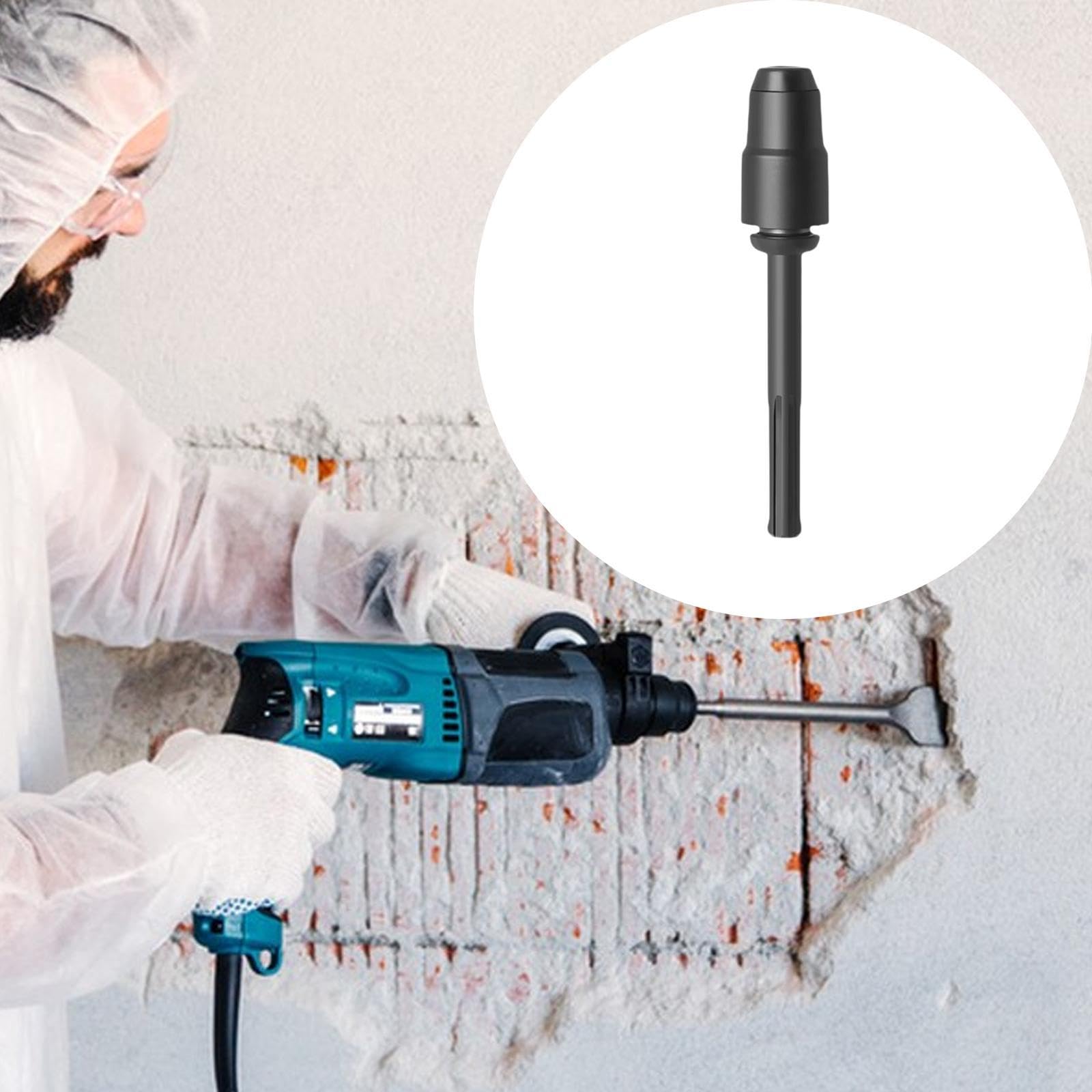 Sharplace Adaptador de mandril SDS a SDS Plus, adaptador de broca, accesorios para herramientas eléctricas portátiles, convertidor de taladro, Negro
