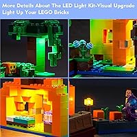 Vista 3 de Kit de luces LED compatible con Lego Minecraft The Pumpkin Farm 21248, accesorios de iluminación para bricolaje, compatibles con Lego Minecraft