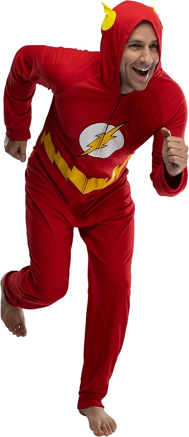 DC Comics Justice League Superhero Matching Family Pajamas Union Suit (Mens, Flash, L/XL) - Image 2
