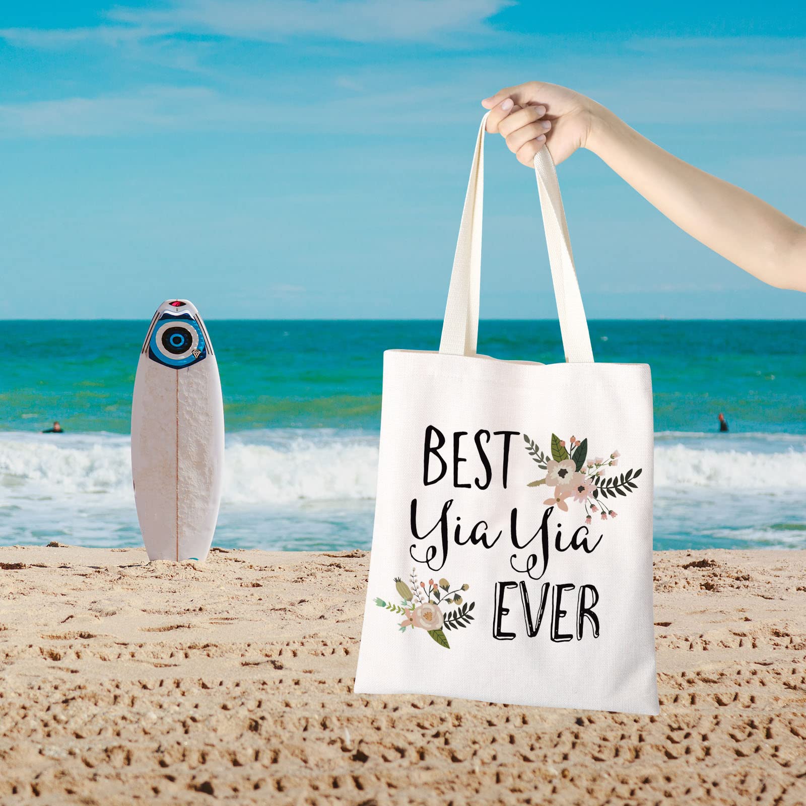 GJTIM Yiayia Gift Best Yiayia Ever Gift Grandma Toiletry Travel Bag Gift for Grandma
