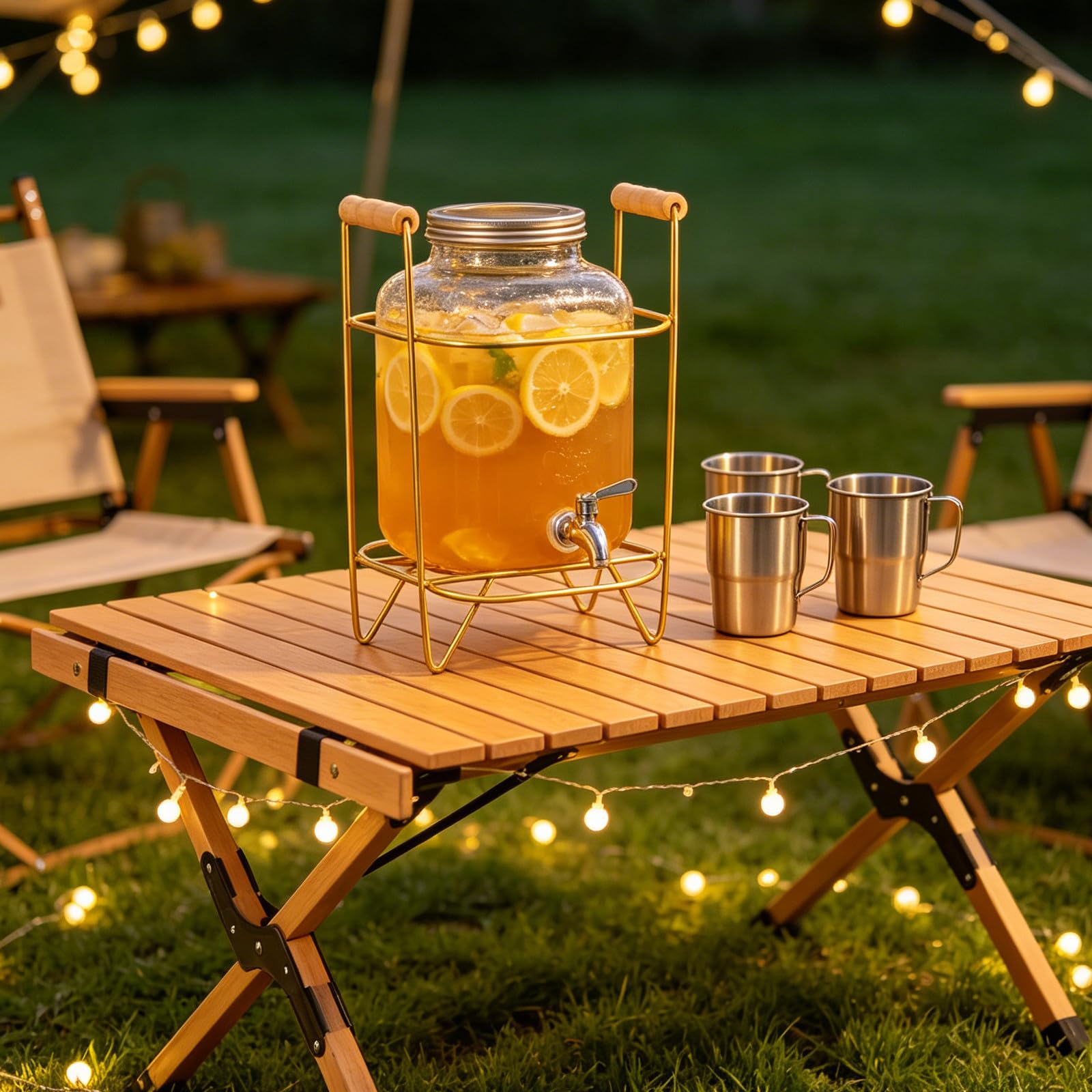 POPETPOP Soporte para Barril de Cerveza de 8 litros, Hierro y Madera