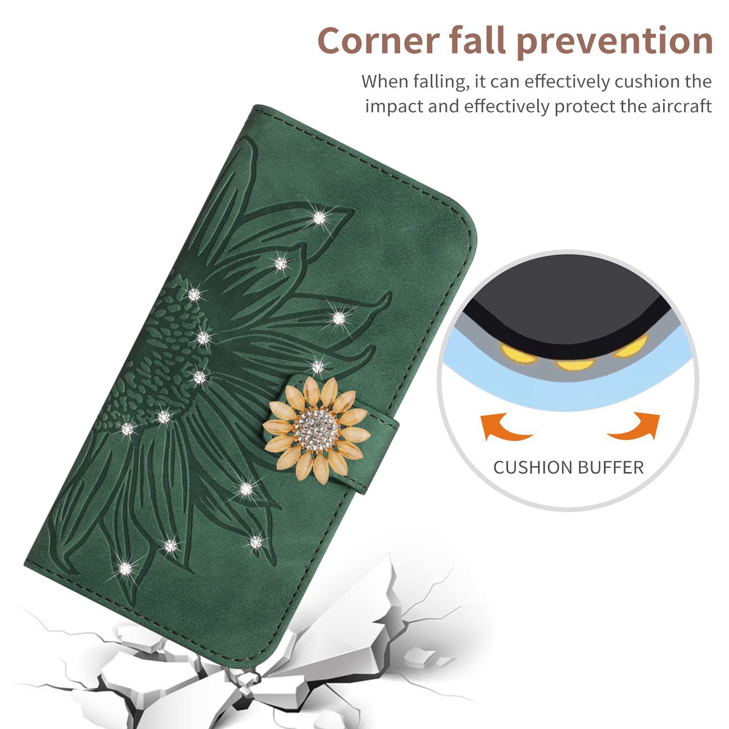 RonRun Cover Oppo A78 5G, Pelle Premium Portafoglio Slot per Schede
