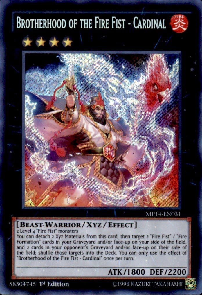 YU-GI-OH! - Brotherhood of The Fire Fist - Cardinal (MP14-EN031) - Mega Pack 2014 - 1st Edition - Secret Rare