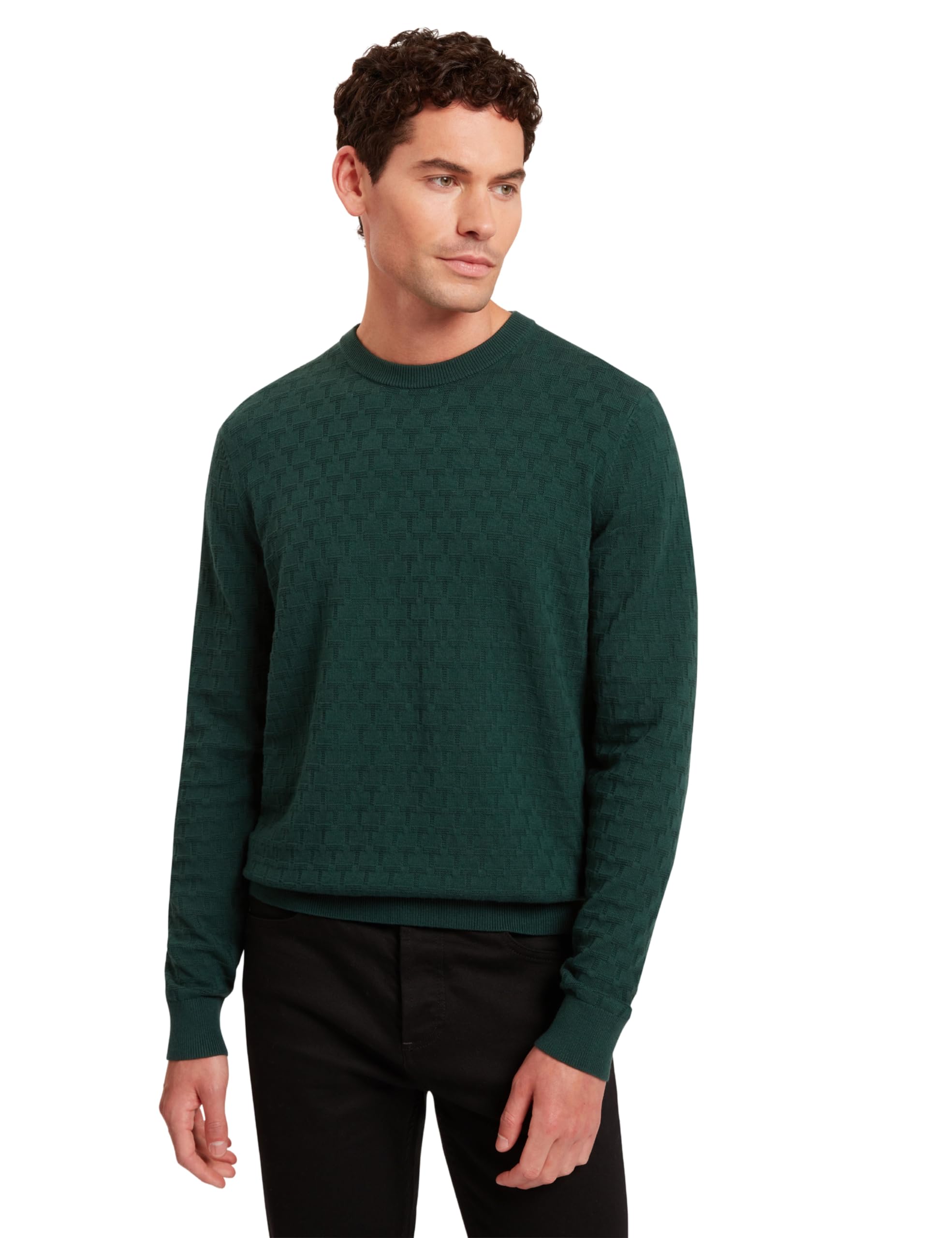Ted Baker London t Stitch Crew Neck, dk-Green, m