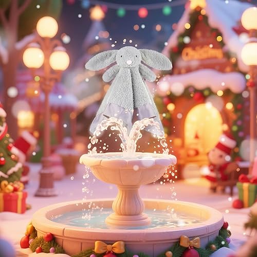 Miniatura 3 de Apricot Lamb Animales de peluche de conejo gris, manta de seguridad para acurrucarse para bebé, bebé adorable (conejo gris, 13 pulgadas)