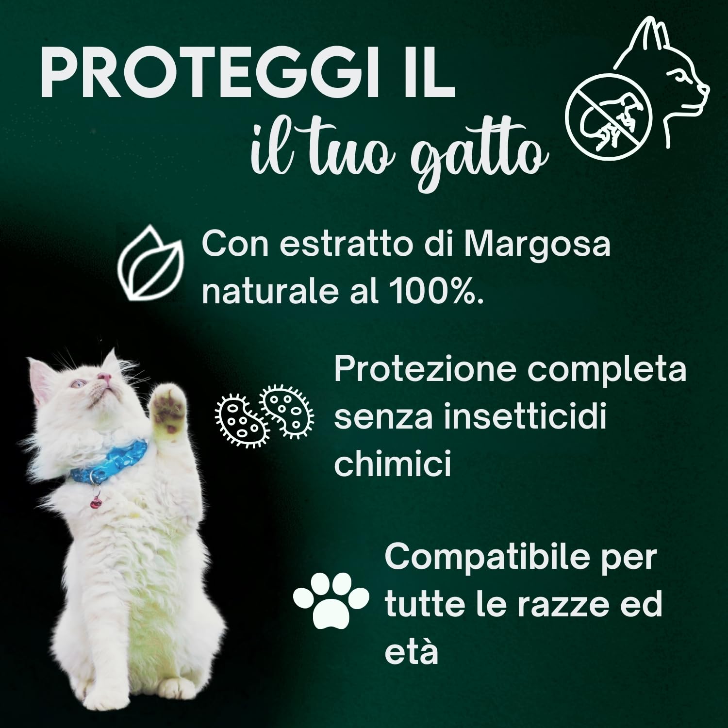 DISANE 2 Pipette Antiparassitarie per Gatti Naturale | 2 Mesi di Protezione Contro Insetti e parassiti: pulci, zecche e zanzare | Formulato sotto Controllo Veterinario Senza Tossicità per Il Gatto