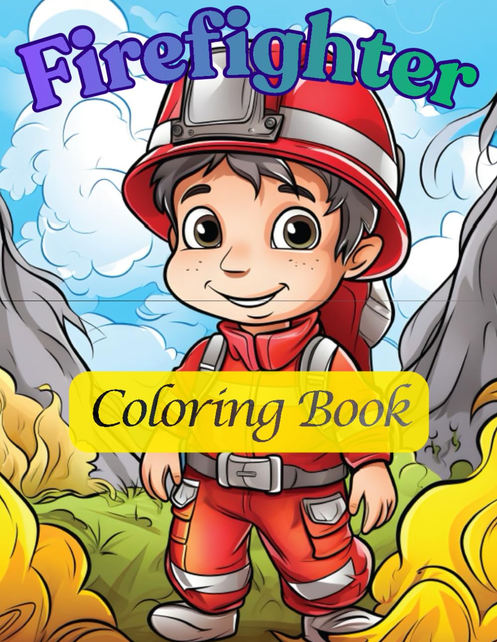 Brave Firefighters Coloring Book: Fun Firefighting Adventures and Fire Truck Scenes for Kids